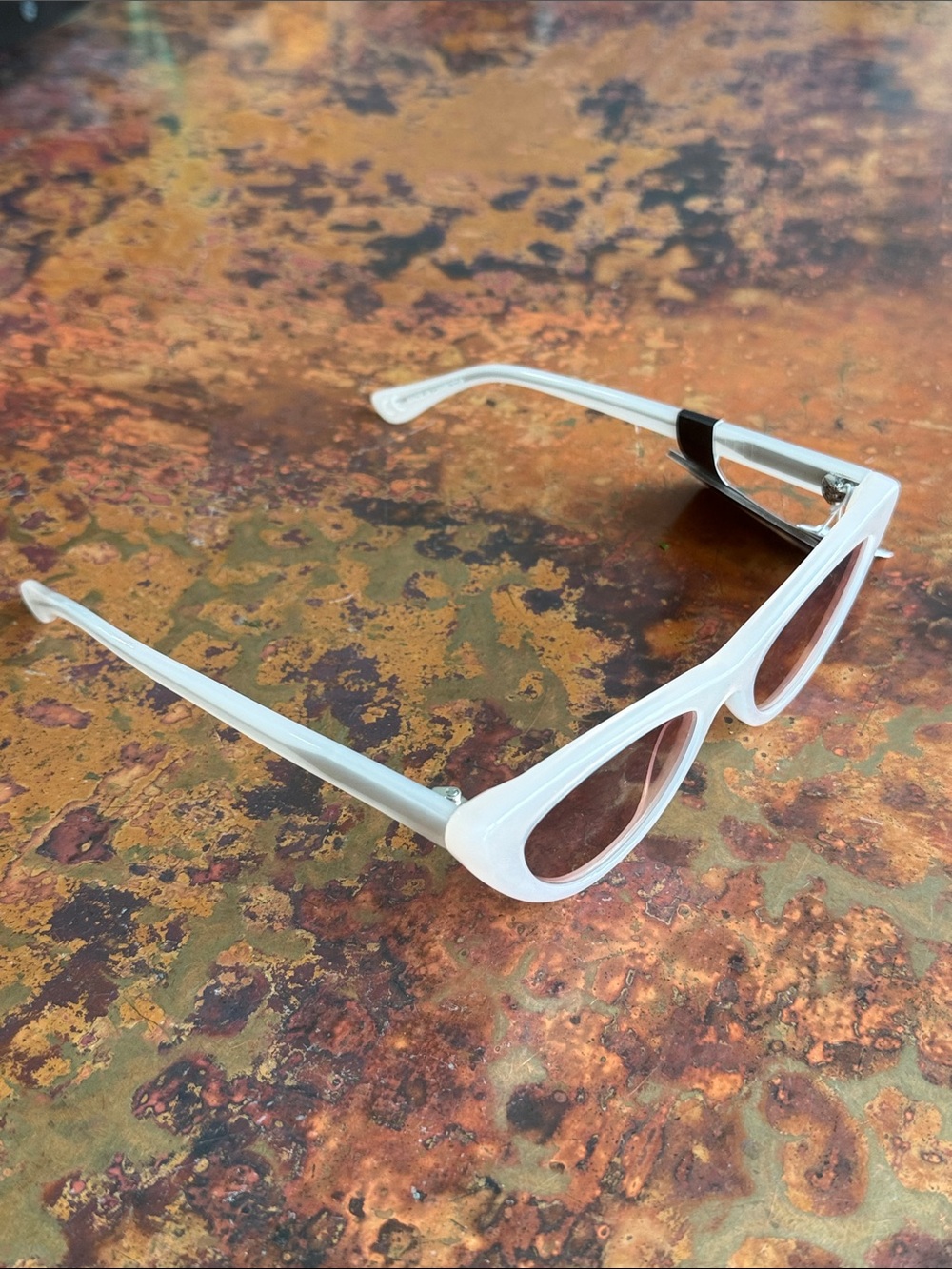J. Crew White Rose Bungalow Cat Eye Women's Light Tint UVA Protective Sunglasses - Picture 5 of 13